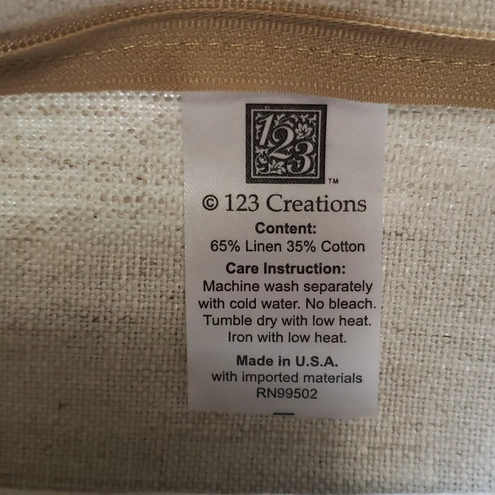 123 Creations pillow cases bundle linen blend new